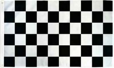CHECKERED FLAG 3 x 5 Feet  NASCAR RACING BLACK WHITE-ON SALE  picture