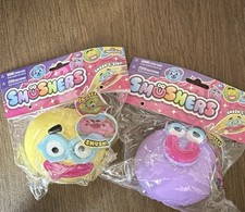 ORB Curiosities Smushers Purple & Yellow Squishy Toys - 2 Authentic New picture