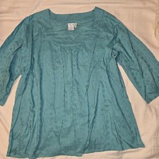 NWOT Ulla Popken Cotton Eyelet Top, Size 30/32 or 5X 6X,  Bust 64