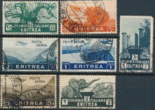 Stamp Italy Eritrea Selection 1934 1936 Airmail Elephant Bridge Tree Temple U picture