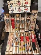 1960s Vintage Era Barbie Lot 10 Dolls Ponytail #3  Bubble Cut Boxes & Extras 💗 picture
