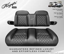 'KOZIP' CLUB CAR PRECEDENT/TEMPO GOLF CART FRONT SEAT/BACKREST CUSHION SET BLACK picture