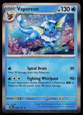 Vaporeon 022/131 Holo Rare Prismatic Evolutions Pokemon Near Mint picture
