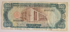 500 pesos Dominicanos 1998 p#157c quinientos pesos oro banknote dominicana picture