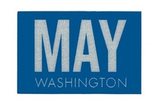 1977-1999 'MAY'  WASHINGTON TAB Sticker for Vintage License Plates-NICE Repo picture