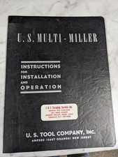 US TOOL CO MULTI-MILLER MACHINE INSTRUCTION OPERATION SERVICE MANUAL MM-1-4 5 6 picture
