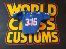 Custom Stone Cold Steve Austin Patriots Jersey For Action Figures Mattel WWE ECW picture