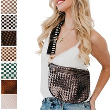Pretty Simple Westlyn Woven Crossbody Bum Bag Purse picture