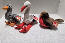 TY Beanie Babies Honks, Stilts & Early Lot Of 3 With Tags picture