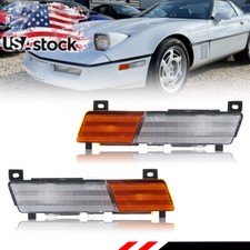 2X OEM-Spec Front Corner Turn Signal Side Marker Light For 1984-1987 Corvette C4 picture