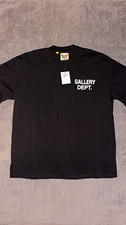 Gallery Dept. Men's Black Graphic Logo Double-Sided Crew Neck T-Shirt Size L picture