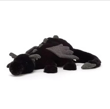 Jellycat Onyx Dragon Plush – Black - RETIRED RARE 50cm - NEW WITH TAGS picture