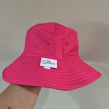 The Simpsons Reversible Pink Donut Graphic Print Bucket Hat Unisex One Size Nwot picture