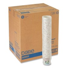 Dixie PerfecTouch 10 oz Paper Hot Cups Coffee Haze Design  (1000/CT) New picture