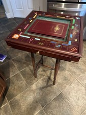 Vtg Rare 1991 Franklin Mint Monopoly Game Collectors Edition w/Table & Drawers picture