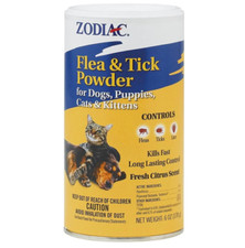 Zodiac Flea & Tick Powder with Shaker Top for Dogs Puppies Cats & Kittens 6 oz picture