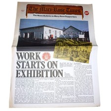 1984 The Mary Rose Times Newspaper Spring Issue King Henry VIII Tudor Ship picture