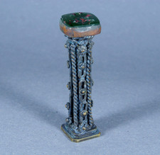 Antique 19thC Bronze Column Wax Seal Intaglio Bloodstone Heraldic Coat (№1225) picture