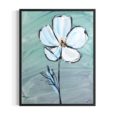 Original Botanical Painting 11x14 Abstract Canvas Acrylic Signed Kitchen Decor picture