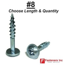 Kreg #8 Zinc Coarse Thread Pocket Hole Screws Phil / Square Combo (Pick Size&Qty picture