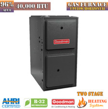 Goodman Gas Furnace 96% AFUE 40000 BTU R32 Upflow/Horizontal Two Stage GR9T96 picture