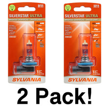 2 Pack Sylvania H11 SilverStar Ultra High Performance Halogen Headlight H11SU.BP picture