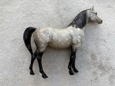 Breyer Horse #215 Dapple Grey Proud Arabian Mare RARE BLACK POINT Matte Wild picture