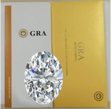 Fiery GRA Certified Loose Moissanite Oval Cut Shape Stones D VVS1 All Sizes picture