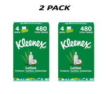 (2 Pack) Kleenex Lotion Coconut Oil 3-Ply Facial Tissues 4 Pack 480 Count. picture
