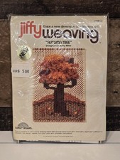 Jiffy Weaving Sunset Designs Vintage AUTUMN TREE Weaving Crewel Kit #3512 picture