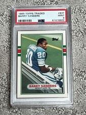PSA 9 MINT 1989 TOPPS TRADED FOOTBALL CARD BARRY SANDERS ROOKIE LIONS picture
