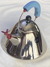 Alessi Michael Graves Bird Whistle Tea Kettle Tested On Stove Top Whistles  Loud picture