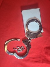 Handcuffs Professional Double Lock Metal Steel Police Security SILVER picture