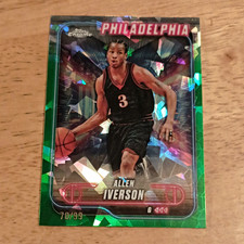 Topps 2024-25 Chrome Sapphire Allen Iverson #94 Green /99 76ers NBA Card picture