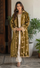 Handmade Velvet Suzani Embroidered Long Kimono Boho Suzani long Statement Jacket picture