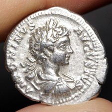 Caracalla Denarius 199AD Choice VF Ancient Roman Empire Silver Coin SAL GEN HVM picture
