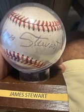 James Stewart Signed Baseball Ball, JSA Authenticated, Original signed dvd  picture