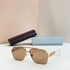 Dunhill DU02263 Aviator Sunglasses Gold Frame Brown Lens 61-14-145 WITH NEW CASE picture