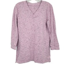 T by Talbots Women's V-Neck Flecked Top Pink Small picture