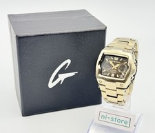 Casio G-Shock G-011 G-011BD Cube Gold Ana-Digi Watch Wrist 6.7in w/Box -Rank B picture