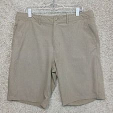 Elysian Shorts Mens 36 Tan Beige Drawstring Hybrid Hiking Casual Golf Chino picture