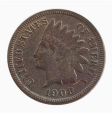 1908-S Indian Head Cent Penny Extremely Fine As shown in the figure picture