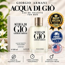 Acqua Di Gio by Giorgio Armani Cologne for Men EDT 3.4 oz / 100 ml New In Box picture