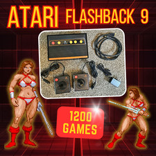Atari Flashback 9 HDMI Retro Console Built-in Games 1200 - 2 Controllers AtGames picture