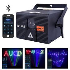 Phone App Edit Text Pattern 5W RGB iLDA DMX DJ Show Stage Projector Laser Lights picture