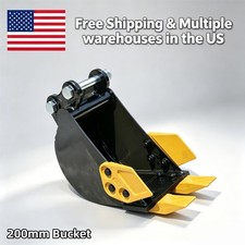 New 200mm Narrow Bucket for 1-1.8 Ton Mini Excavator Attachments -  picture