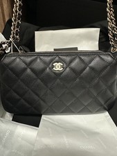 Chanel Wallet Clutch With Chain Bag Auth BNIB Chanel 25 Black picture