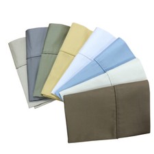 TBM LUXURY 2PC OVERSIZED PILLOWCASE 600TC SOLID COLORS 100% EGYPTIAN COTTON picture