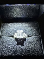 IGA Certified 3.02 Ct Emerald Cut F VS1 Lab Grown Diamond Ring 14K White Gold picture