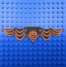 New LEGO Halloween Jack O' Lantern Banner Orange/Black Cloth 109598 - Qty 1 picture